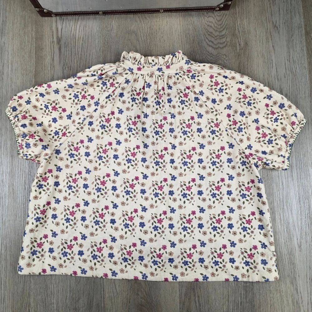 Olivia James The Lable Elizabeth Ditsy Corduroy Top Size L - Picture 4 of 7